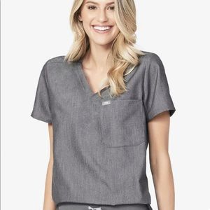 Figs Catarina Scrub Top - XXS - Graphite Gray